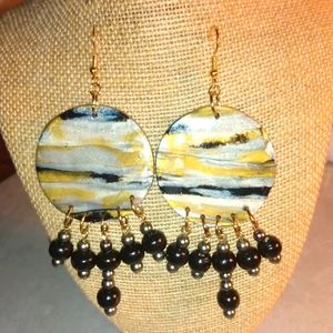 Handmade polymer clay earrings E126